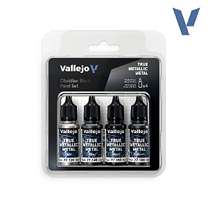 Conjunto TMM OBSIDIAN BLACK - Vallejo (4x 18ml)