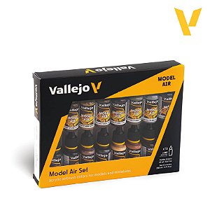 Conjunto Tintas Acrílicas Model Air WEATHERING - Vallejo (Box x16 18ml)