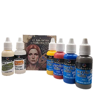 Kit para Pintura de Figura Realista - Talento (Box x6 20ml)