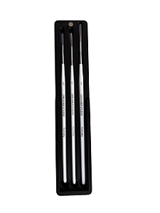 Kit Pincéis Kolinsky Balance Precision - Dreamer Studio (Três Pincéis: 0, 3 e 3/0 + estojo)