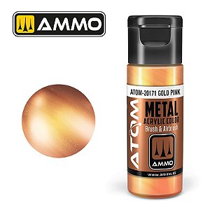 Tinta Metálica ATOM METALLIC - GOLD PINK - AMMO (20ml)
