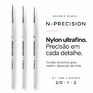 Kit 3 pincéis N Precision - Dreamer Studios (Pincéis 2/0, 1, 2)