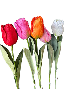 Haste Tulipa Artificial Tecido