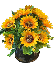 Arranjo de Girassol Artificial de Toque Real