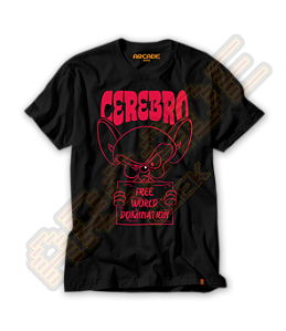 Camiseta Dominar o mundo Pink e cerebro #452