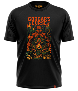 CAMISETA ARCADE GEEK GAMER PINBALL GORGAR CURSE SPEAKS FLIPERAMA NERD #536