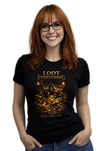 Camiseta RPG Loot Tesouro Dungeon Fantasia Gamer D20 roll for adventure