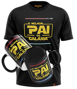 Kit Camiseta e caneca Dia dos Pais Star wars Best Dad in the Galaxy