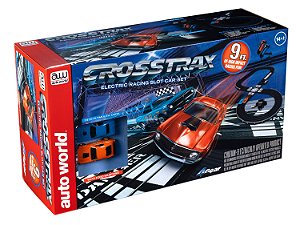 Conjunto Autorama Elétrico Slot Car CrossTrax Autoworld - 19 anos