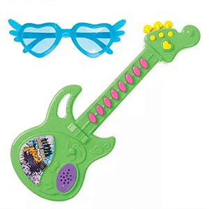 Brinquedo Musical Infantil Guitarra com Óculos Show Music Diversão Crianças