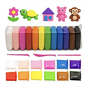 Kit 12 Massinhas Argila Super Leve Infantil Brinquedo Criativo