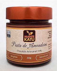 Pasta de Amendoim com Chocolate Artesanal 200g - MANTEKATU