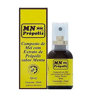 Composto Mel e Extrato Própolis Spray Amarelo 35 ML - MN PRÓPOLIS