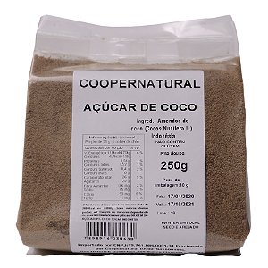 ACUCAR DE CÔCO 250G - COOPERNATURAL