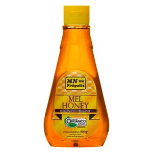 Mel Puro Orgânico 500ml (Bisnaga) - MN PRÓPOLIS