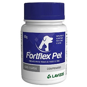 Suplemento para Articulações Cães e Gatos Fortflex Pet 60g