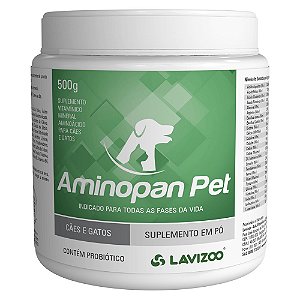 Suplemento Nutricional para Cachorro Gato Aminopan Pet 500g