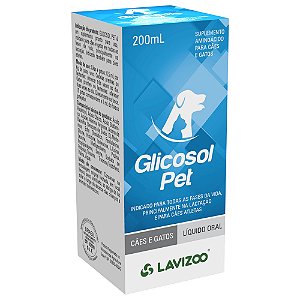 Suplemento Energético Cães Gatos Glicosol Pet Lavizoo 200ml