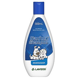 Shampoo Branqueador Pet Cachorro e Gato Banhex Lavizoo 500ml