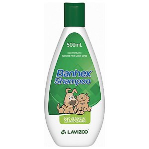 Shampoo Hidratante para Cachorro Gato Banhex Macadâmia 500ml