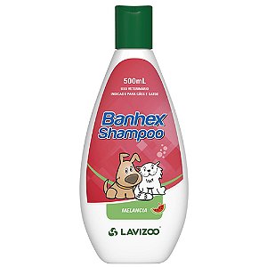 Shampoo Cheiroso para Cachorro e Gato Banhex Melancia 500ml