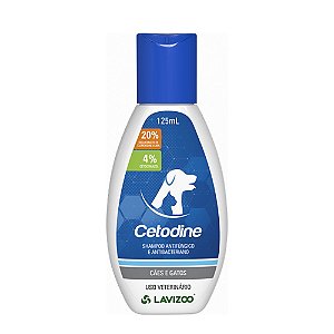 Shampoo para Cachorro Gato Dermatite Cetodine Lavizoo 125ml