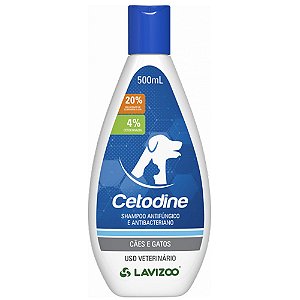 Shampoo Antifúngico Antibacteriano Cães Gatos Cetodine 500ml