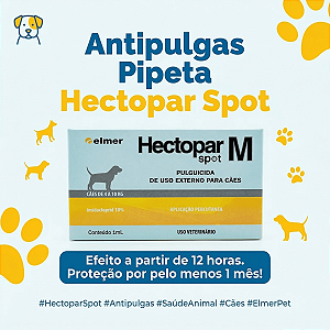 Antipulgas para Cachorro de 4 a 10kg Hectopar Spot M 1ml