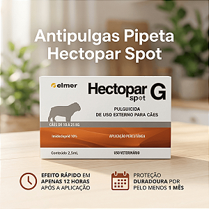 Antipulgas para Cachorro de 10 a 25kg Hectopar Spot G 2,5ml
