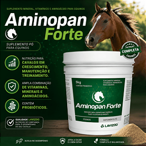 Suplemento Cavalo Ganho de Massa Muscular Aminopan Forte 5kg