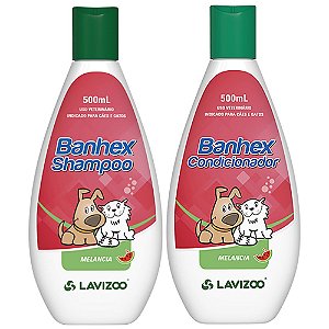 Shampoo e Condicionador para Cachorro Banhex Melancia 500ml