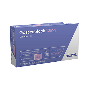 Gastroblock Biovet Omeprazol para Cachorro e Gato 10cp