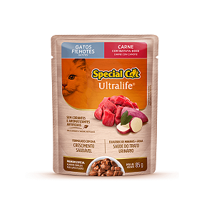 Sachê Special Cat Ultralife Filhote Carne Ração Úmida 85g