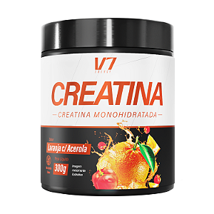 Creatina Monohidratada 300g - Sabor Laranja com Acerola – V7 Energy