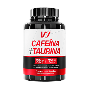 Cafeína com Taurina 600mg – 120 Cápsulas – V7 Energy
