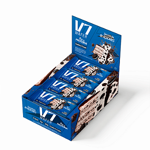 V7 Wafer Cookie & Cream 6g de proteína - 12 Unidades 25gramas