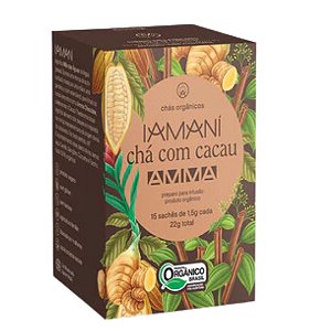 CHA COM CACAU ORG 15 saches IAMANI