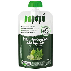 PAPINHA PERA/ESPINAFRE/ABOBRINHA ORG 100g PAPAPA