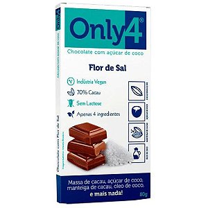 CHOCOLATE 70% + FLOR DE SAL 80g ONLY4