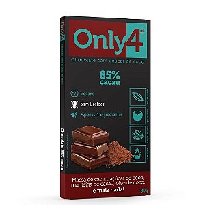 CHOCOLATE 85% CACAU 80g ONLY4