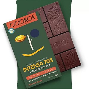CHOCOLATE INTENSO 70% CACAU  80g COOKOA