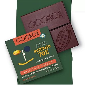 CHOCOLATE INTENSO 70% CACAU 30g COOKOA