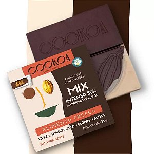 CHOCOLATE MIX 80% C/ CHOCOLATE BRANCO 30g COOKOA