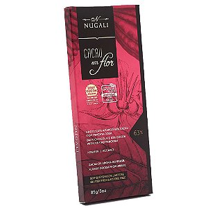CHOCOLATE  63% CACAU C/ PIMENTA ROSA 85g NUGALI