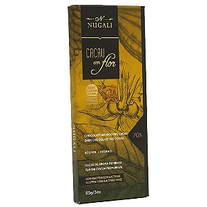 CHOCOLATE BARRA 70% CACAU EM FLOR 85g NUGALI