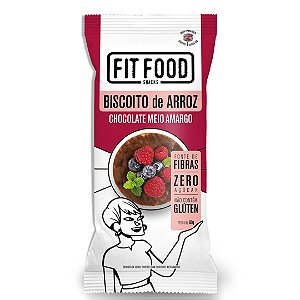BISCOITO DE ARROZ  CHOC MEIO AMARGO 60g FIT FOOD