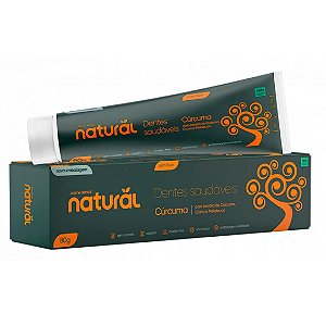 CREME DENTAL SEM FLUOR CURCUMA 80g CONTENTE