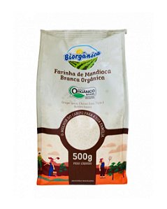 FARINHA DE MANDIOCA BRANCA ORG 500g BIORGANICA