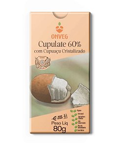 CHOCOLATE CUPULATE COM CUPUACU CRISTALIZADO  80g ONVEG