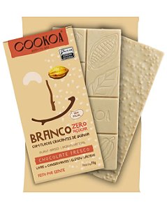 CHOCOLATE BRANCO COM FLOCOS DE QUINOA 75g COOKOA